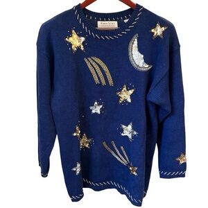 Vintage Karen Scott Sequin Sweater M